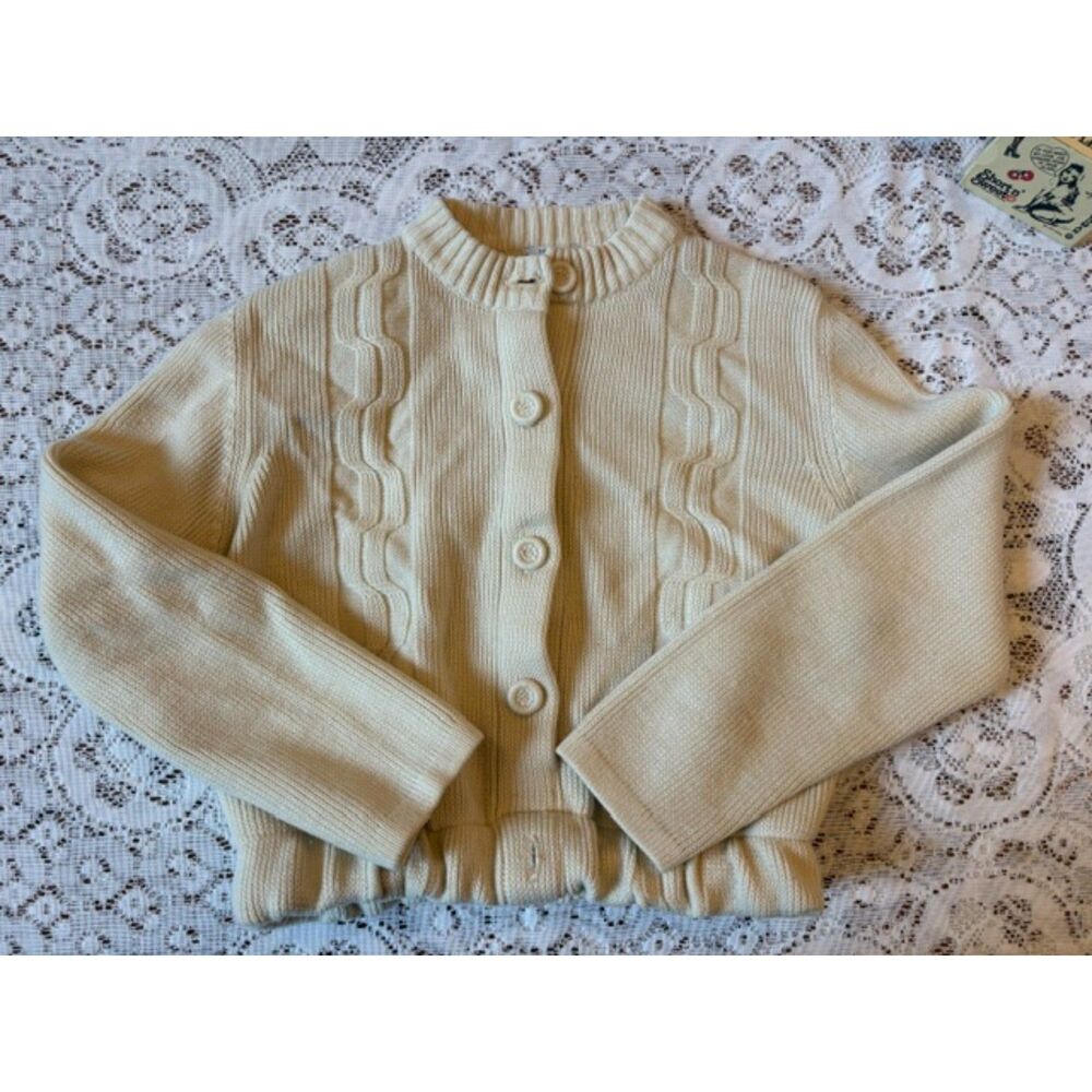 Vintage Cream Knit Sweater